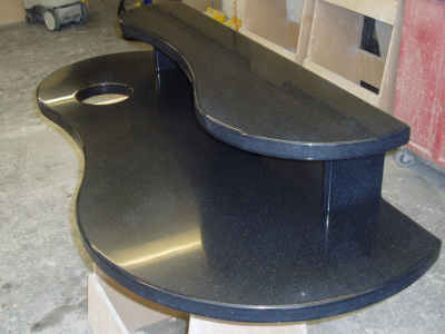 Black double worktop